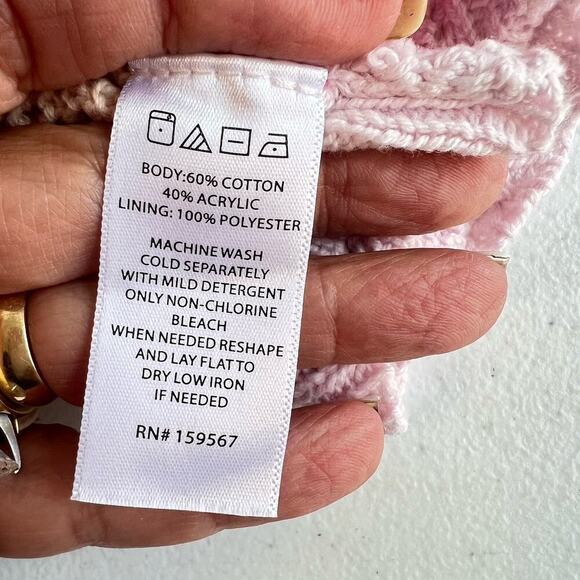 Y2K Crochet Crop Top Multicolor Size XS Babydoll Halter Boho Hippie - Picture 8 of 9